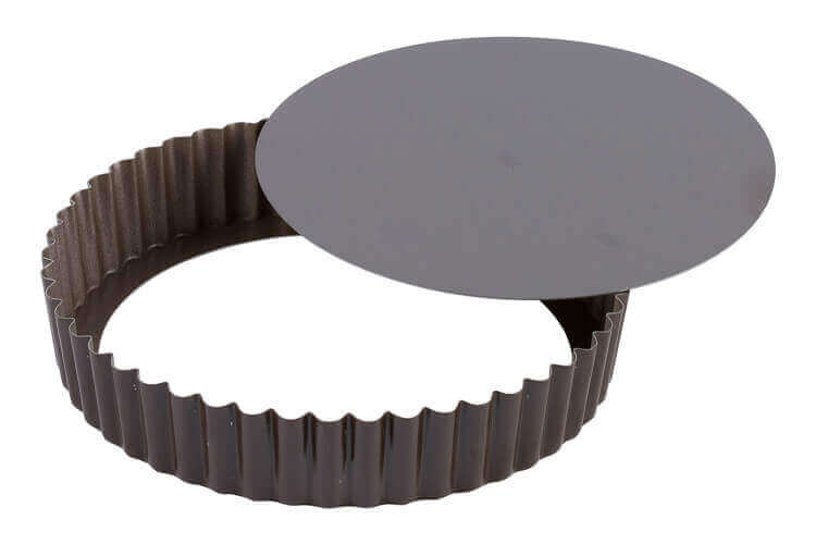 Moule à Tarte Gobel 28cm Rond Cannelé - Fond Amovible, Anti-adhérent Professionnel Bi-couche - Fabriqué En France - 6