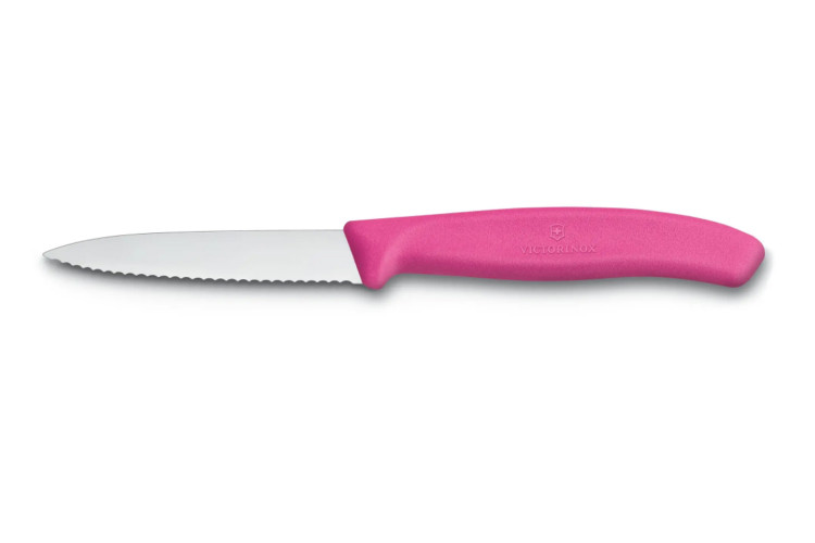 Couteau d'office Victorinox Swissclassic rose lame à dents 8cm