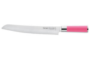 Couteau à pain Dick Pink Spirit lame dentelée 26cm manche rose
