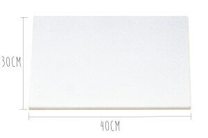 Planche à découper polyéthylène blanc HD500 avec pieds 40x30cm 