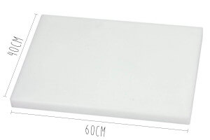 Planche à découper épaisse polyéthylène blanc HD500 60x40cm