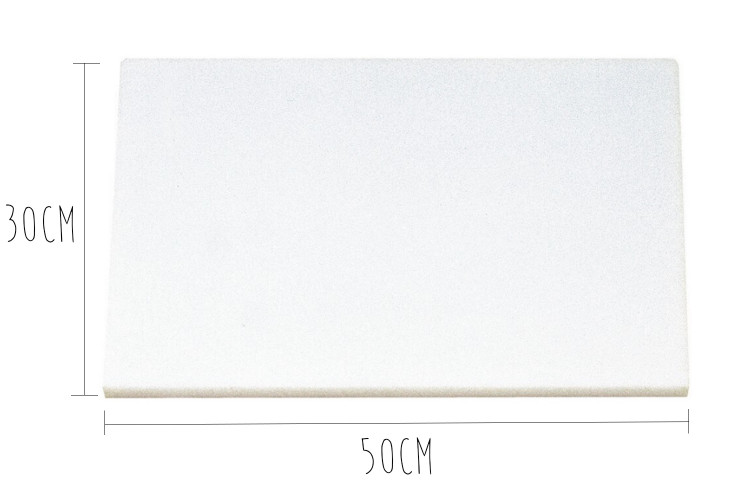 Planche à découper polyéthylène blanc HD500 avec fixations 50x30cm 