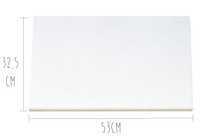 Planche à découper polyéthylène blanc HD500 avec pieds 53x32,5cm