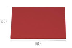 Planche à découper polyéthylène rouge HD500 avec pieds 40x30cm