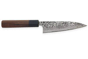 Couteau universel japonais artisanal Takeshi Saji R2 Nickel Damas 13,5cm