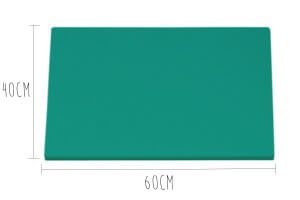 Planche à découper polyéthylène verte HD500 avec pieds 60x40cm
