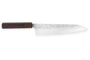 Couteau de chef japonais artisanal Yu Kurosaki Raijin acier cobalt 21cm édition kuro