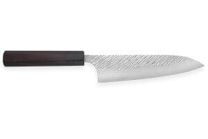 Couteau de chef japonais artisanal Yu Kurosaki Fujin 18cm SG2 Damascus 33 couches