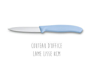 Set 3 couteaux d'office Victorinox Swissclassic Trend Colors pastel bleu, orange, rose