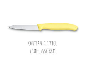 Set 3 couteaux d'office Victorinox Swissclassic Trend Colors pastel jaune, vert, orange