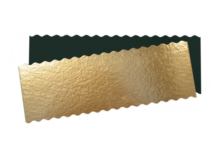 5 Supports pour cakes/ bûches or et noir Scrapcooking - 30 x 10 cm