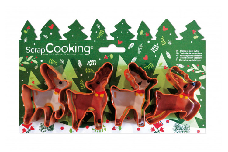 4 emporte-pi&egrave;ces Scrapcooking en inox - &Eacute;lans