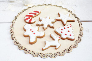 3 découpoirs Scrapcooking en inox doré - Flocon/ sapin/ renne