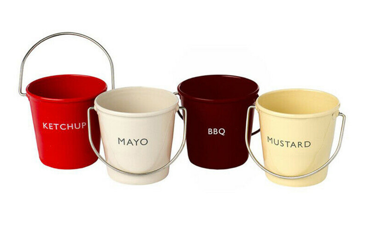 Set de 4 seaux &agrave; condiments Eddington