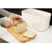 Boîte à pain avec couvercle réversible en bambou Joseph Joseph Bread Bin blanche