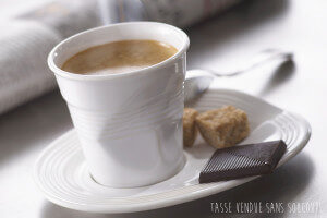 Tasse Revol Espresso Froissé 8cl en porcelaine blanche