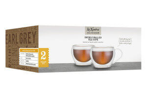 Set de 2 tasses à thé en verre à double paroi Le'Xpress 250ml