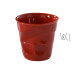 Tasse Revol Cappuccino Froissé 18cl en porcelaine piment