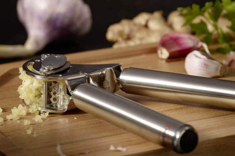 Presse-ail à Bascule Avec éplucheur - Acier Inoxydable 304 - Hachoir Manuel Facile à Utiliser Pour Cuisine Rapide - 9