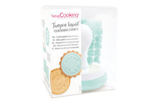 Tampon messages biscuit Scrapcooking personnalisable