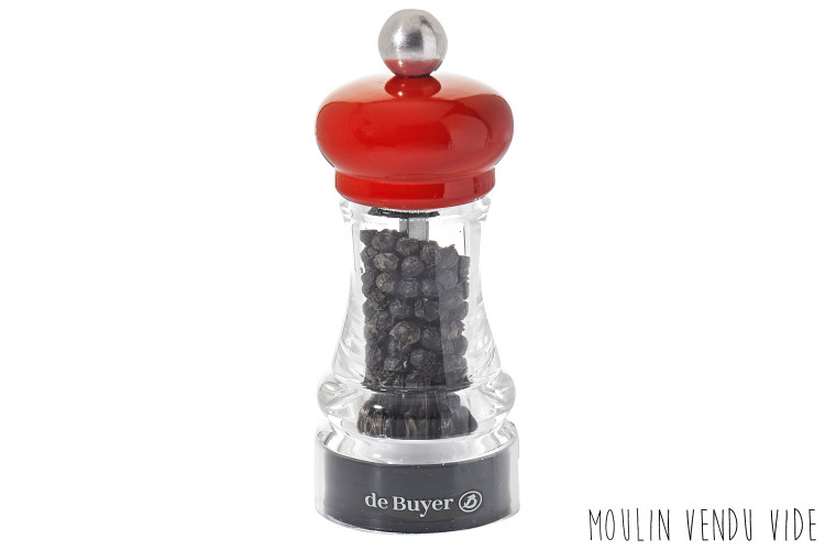 Moulin à épice hip hop 11 cm rouge De Buyer