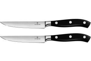 Set 2 couteaux steak Victorinox Grand Maître forgé 12cm manche en POM
