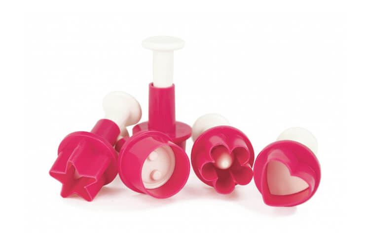 Kit de 5 découpoirs éjecteurs Scrapcooking pour pâte à sucre