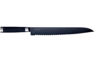 Couteau à pain Kai Michel Bras n°9 28,5cm acier inox SG2 + fourreau en bois