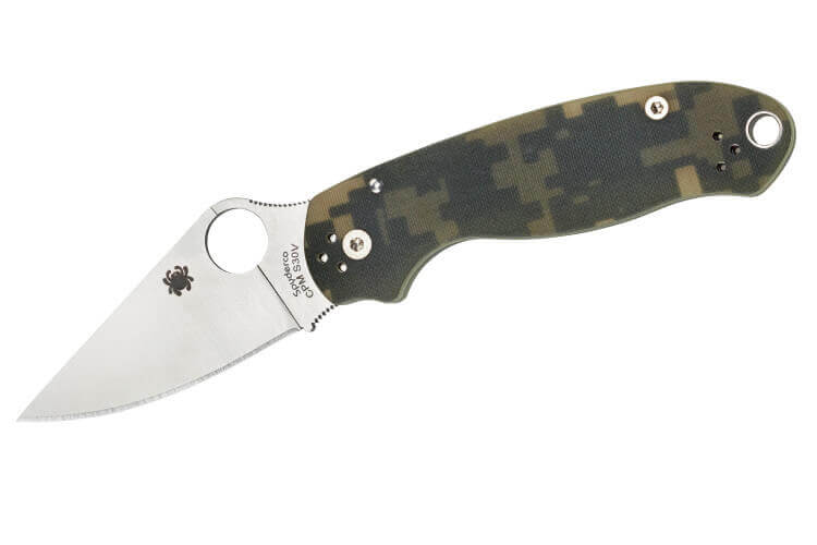 Couteau pliant Spyderco Para 3 manche 11cm G10 camouflage