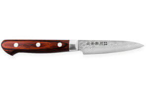Couteau d'office japonais Kikusui Tsuchime damas 33 couches 8cm