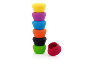 2 bouchons à champagne Pulltex en silicone coloré