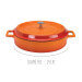 Sautoir en fonte émaillée Agnelli Slowcook orange avec couvercle