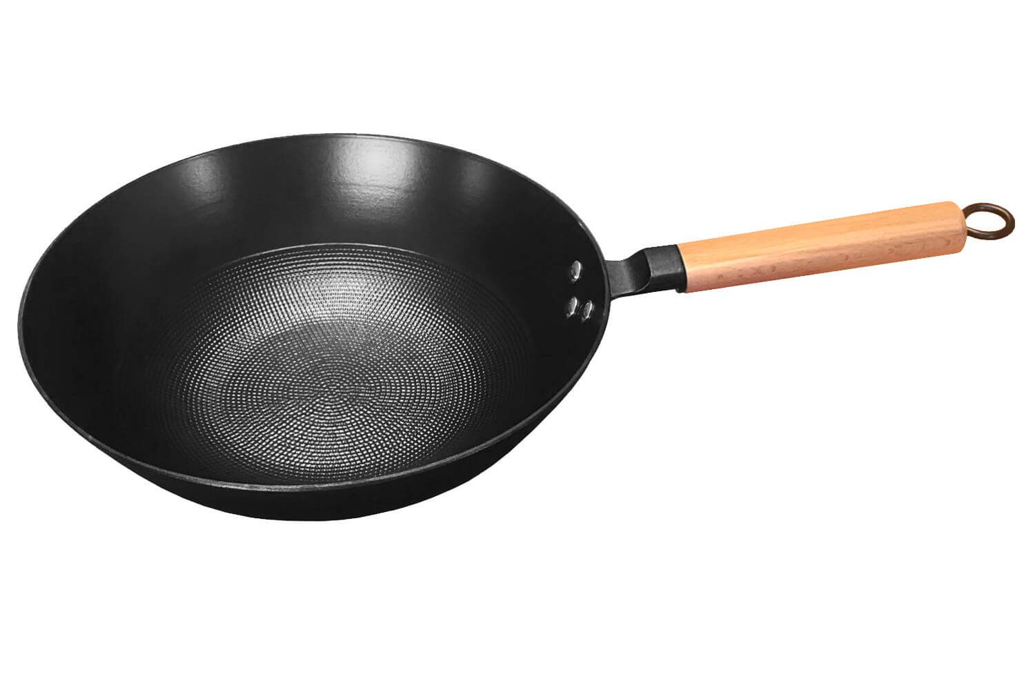 Poêle wok en fonte avec couvercle en bois – CUISAMIX