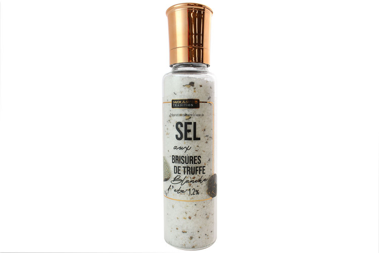 Moulin à sel aromatisé Savor&Sens à la brisure de truffe d'été - 370g