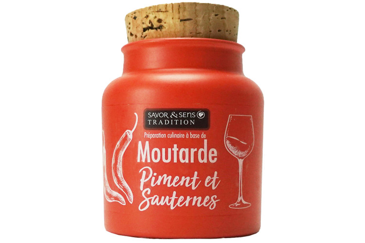 Moutarde traditionnelle Savor&Sens au Piment d'Espelette et Sauternes 110g