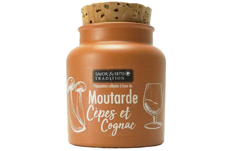 Moutarde traditionnelle Savor&Sens aux Cèpes et au Cognac - 110g