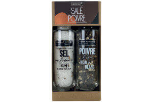 Coffret duo Savor&Sens sel à la truffe et mélange de poivres