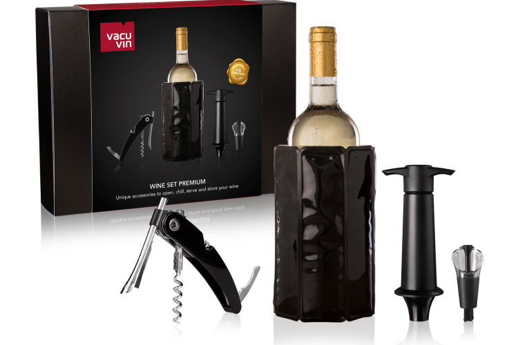 Coffret vin Vacu Vin Premium à 4 pièces 
