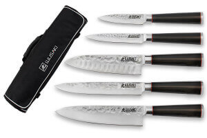 Mallette de 5 couteaux de cuisine Wusaki Ebony AUS8 manches ébène 