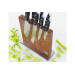 Bloc magnétique Zassenhauss en bois pour 8 couteaux de cuisine
