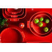 Plat four carré Peugeot Appolia en céramique rouge 22,5x22,5x6,5cm