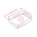 Plat four rectangle Peugeot Appolia en céramique rouge 20x15,5x5,5cm