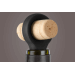 Set de 2 bouchons arrondis Vacu vin noir