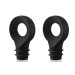Set de 2 bouchons arrondis Vacu vin noir