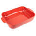 Plat four rectangle Peugeot Appolia en céramique rouge 33x25,7x7,5cm