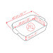 Plat four rectangle Peugeot Appolia en céramique rouge 33x25,7x7,5cm