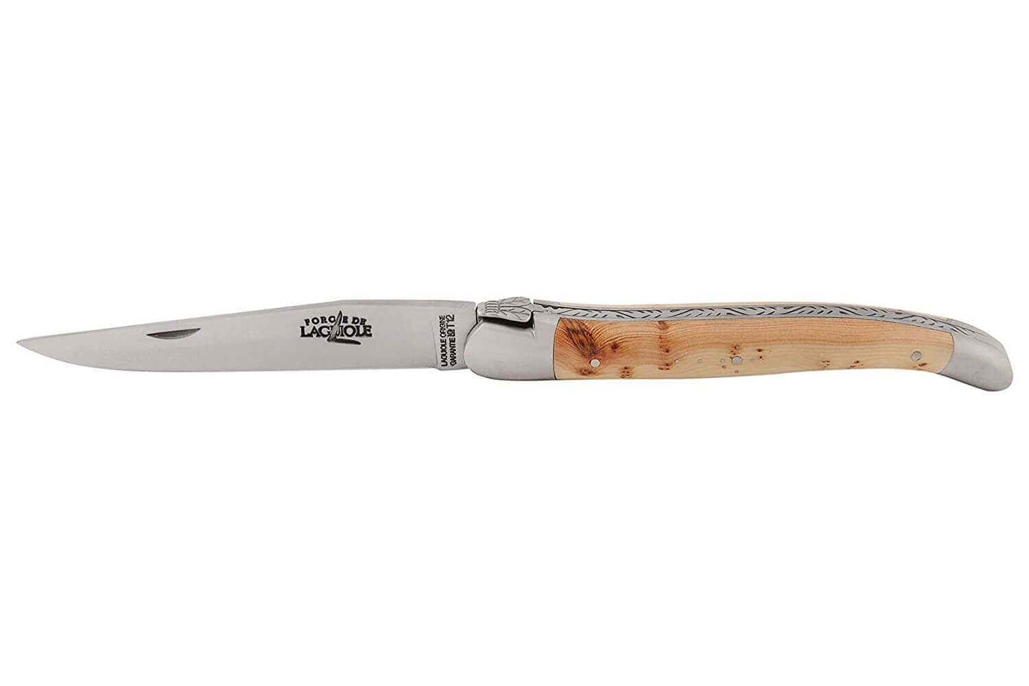 Couteau pliant Forge de Laguiole manche en bois de genévrier 12cm