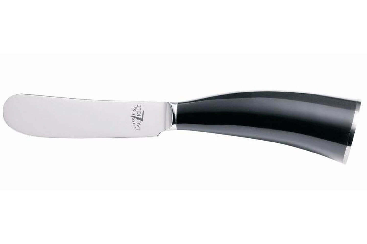 Couteau à beurre Forge de Laguiole Lou Bure manche corne foncée 7,5cm