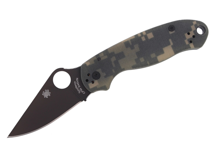 Couteau pliant Spyderco Para 3 C223GPCMOBK G10 camouflage noir 10,9cm