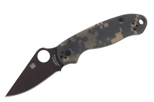 Couteau pliant Spyderco Para 3 C223GPCMOBK manche G10 camouflage noir 10,9cm